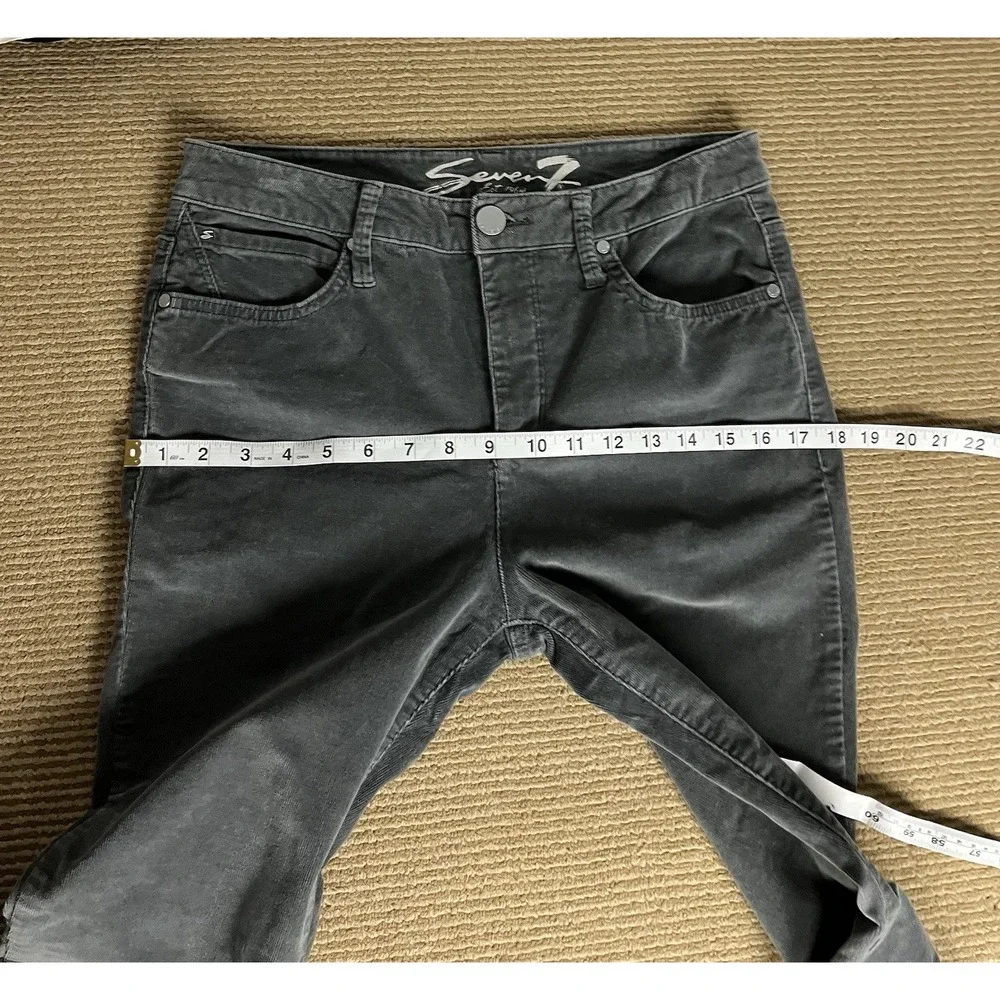 Seven7 Corduroy Pants Women's Size 8 Ultra High‎ Rise Skinny Gray
